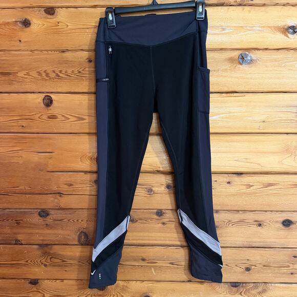 Smartwool Merino Sport Fleece Colorblock Tight Black Gray Medium - Picture 1 of 6